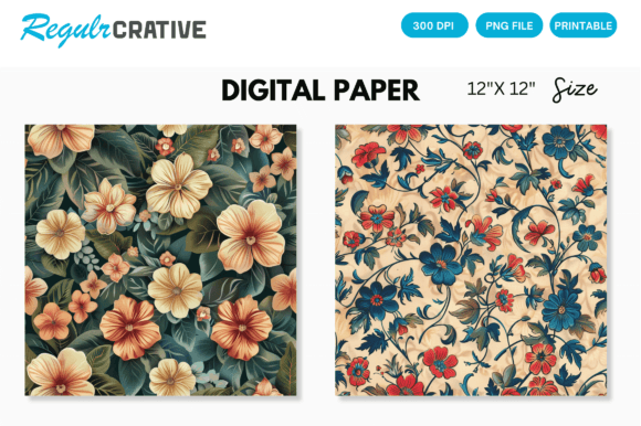 Download Seamless Floral Girl Pattern Paper - Premium Resources