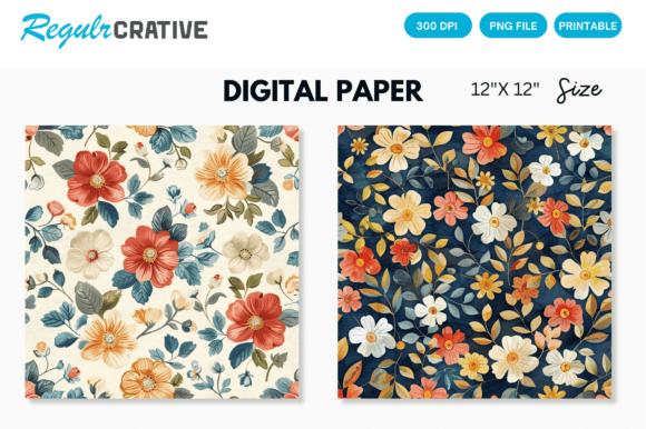 Download Seamless Floral Girl Pattern Paper - Premium Resources