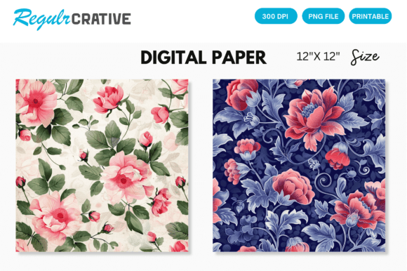 Download Seamless Floral Girl Pattern Paper - Premium Resources