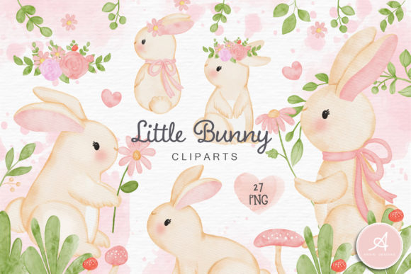 Download Watercolor Little Bunny Clipart - Little bunny clipart Collection