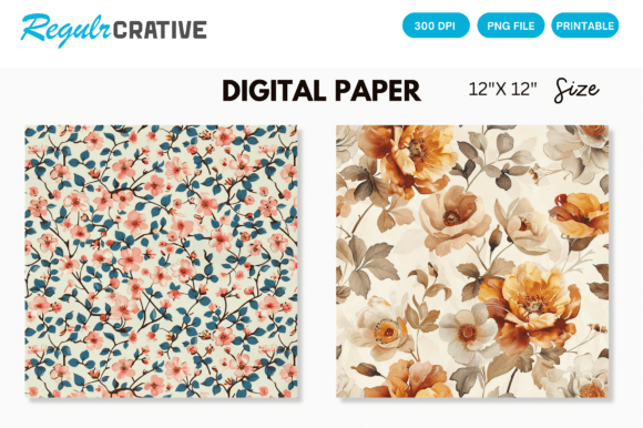 Download Seamless Floral Girl Pattern Paper - Premium Resources
